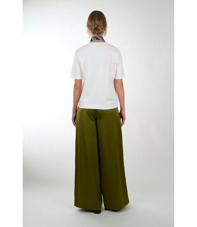 ESSENTIEL ANTWERP IXIE WIDE LEG PANTS BRAT OLIVE B026
