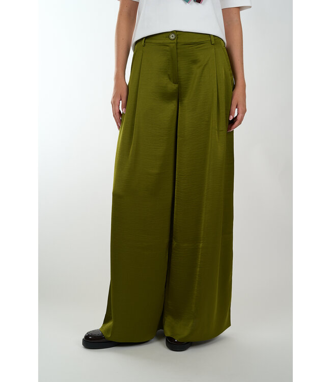 ESSENTIEL ANTWERP IXIE WIDE LEG PANTS BRAT OLIVE B026