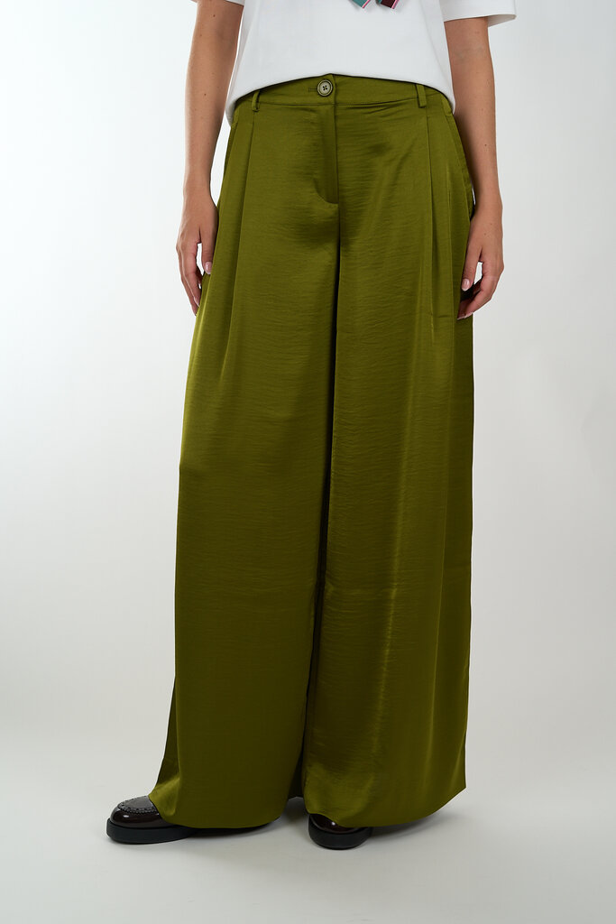 ESSENTIEL ANTWERP ESSENTIEL ANTWERP IXIE WIDE LEG PANTS BRAT OLIVE B026