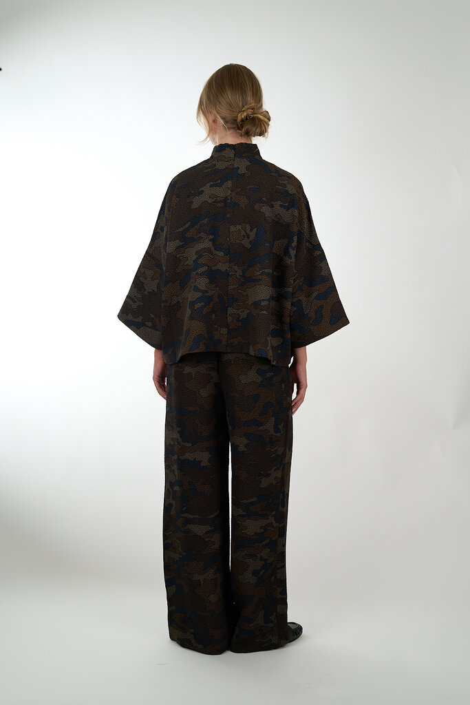 ESSENTIEL ANTWERP ESSENTIEL ANTWERP ISCRATCH WIDE SLEEVE TOP COMBO2 BLACK I2BL