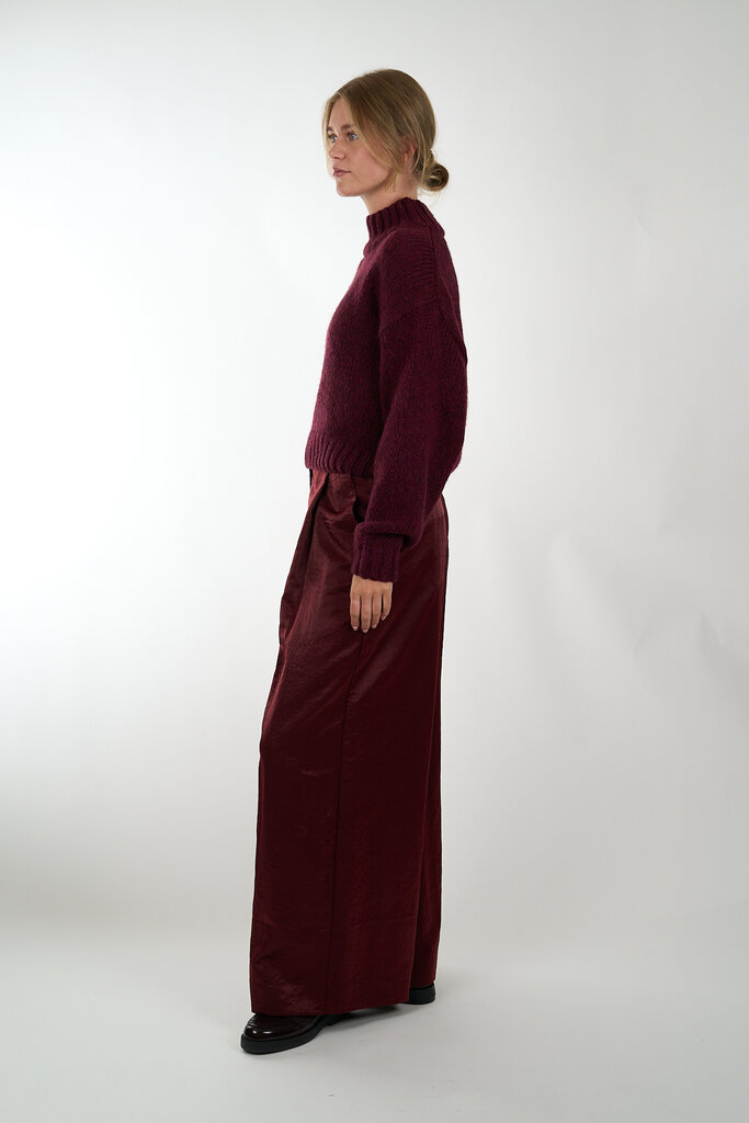 ESSENTIEL ANTWERP ESSENTIEL ANTWERP IZPACHO WIDE LEG PANTS MARGOT MAUVE MM30