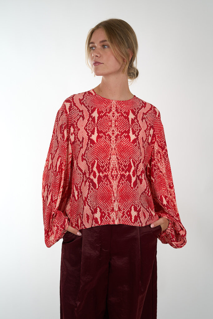 ESSENTIEL ANTWERP ESSENTIEL ANTWERP INEMY BALLOON SLEEVE TOP COMBO1 SANTA CLAUS I1SA