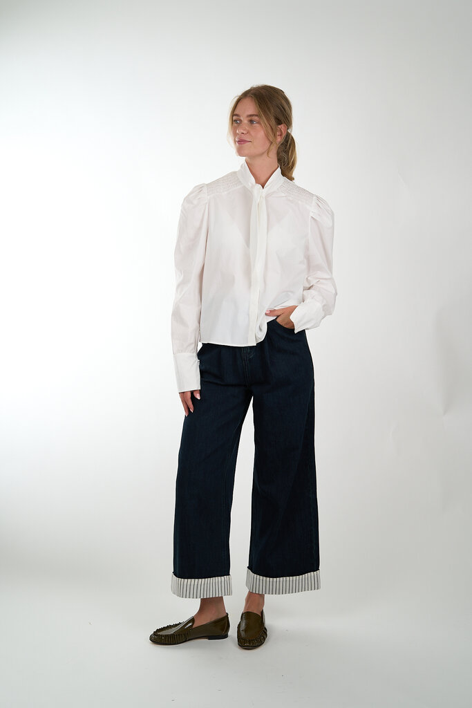 Dante 6 DANTE 6  CASSON SMOCKED BLOUSE OPTIC WHITE