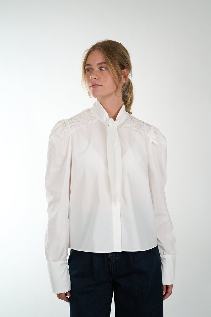 Dante 6 DANTE 6  CASSON SMOCKED BLOUSE OPTIC WHITE