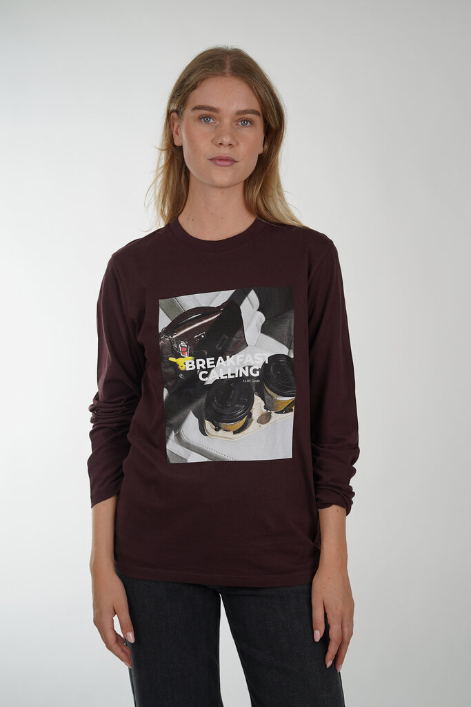 ELITE ELITE T-SHIRT CALLING LONG SLEEVE BROWN