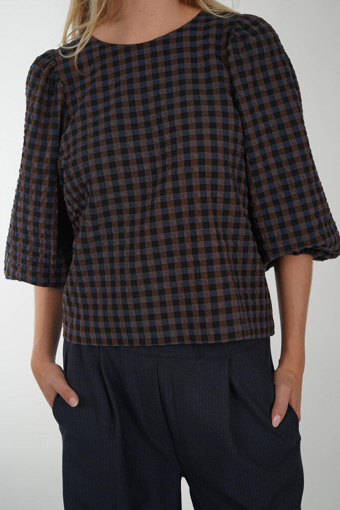 By Bar BY BAR JET CHECK BLOUSE