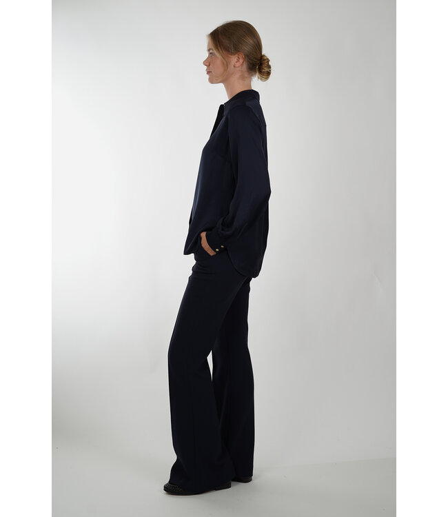 IVI 276 MIDNIGHT BLOUSE SOLID SILK NOS