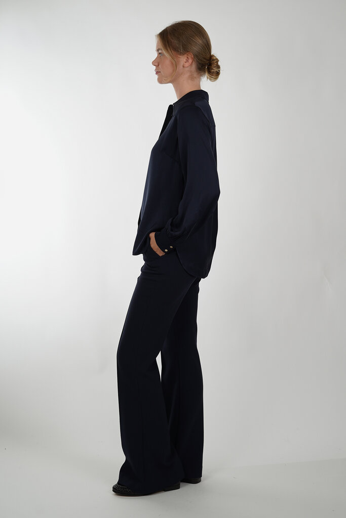 IVI IVI 276 MIDNIGHT BLOUSE SOLID SILK NOS