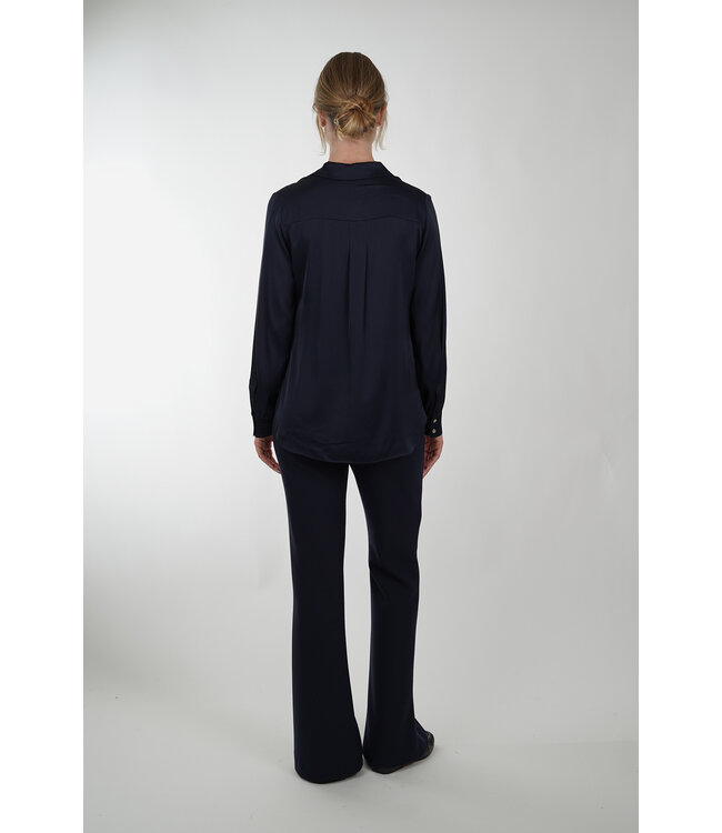 IVI 276 MIDNIGHT BLOUSE SOLID SILK NOS