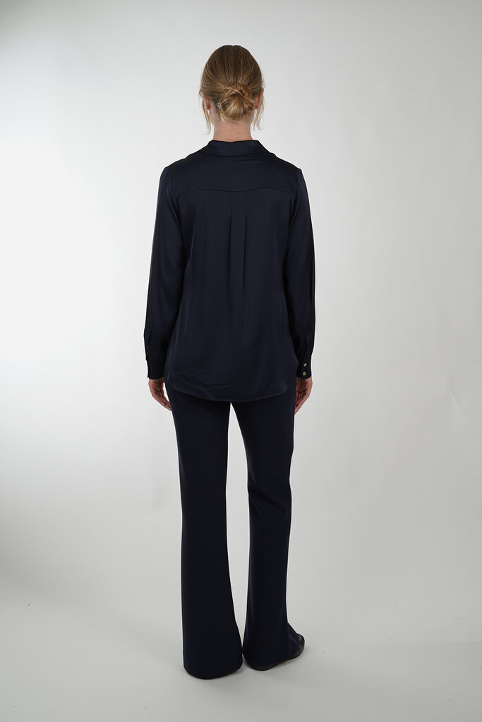 IVI IVI 276 MIDNIGHT BLOUSE SOLID SILK NOS