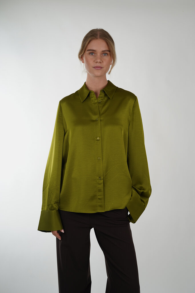 ESSENTIEL ANTWERP ESSENTIEL ANTWERP IPOMOEA BOXY SHIRT BRAT OLIVE B026