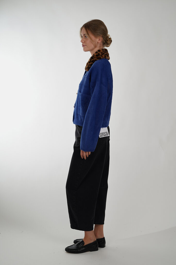 ESSENTIEL ANTWERP ESSENTIEL ANTWERP INTENTION JACKET WITH COLLAR BLACK IRIS BI31