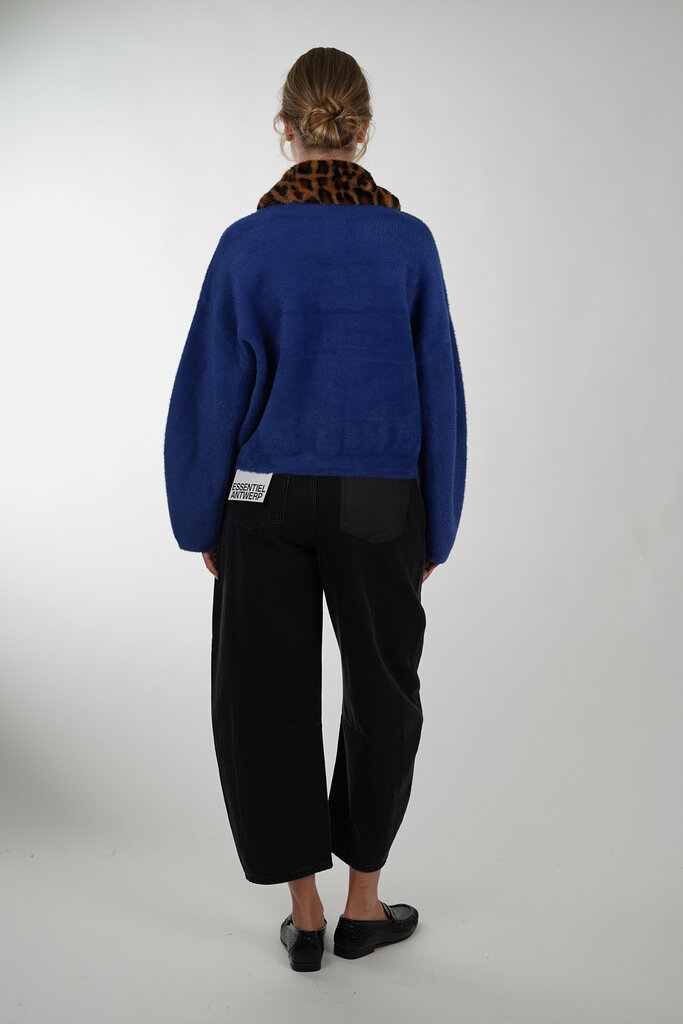 ESSENTIEL ANTWERP ESSENTIEL ANTWERP INTENTION JACKET WITH COLLAR BLACK IRIS BI31