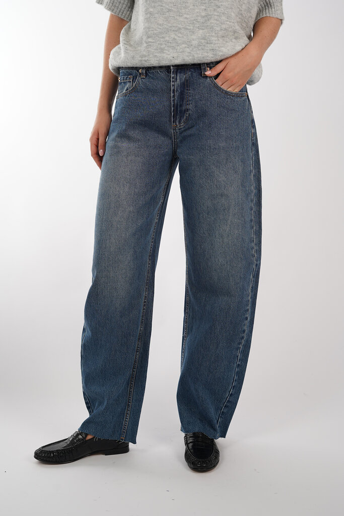 WITH BLACK WITH BLACK PEYTON BARREL LEG JEANS HORIZON BLUE DENIM
