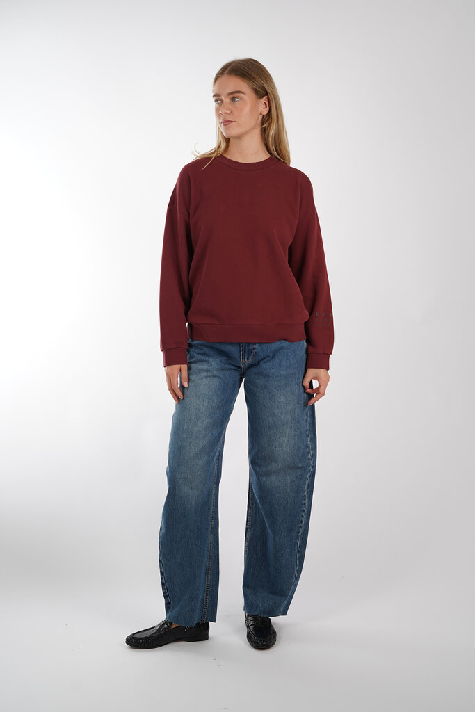 Basic Apparel BASIC APPAREL CINNA OVERSIZED SWEAT 792 BORDEAUX TRUFFLE