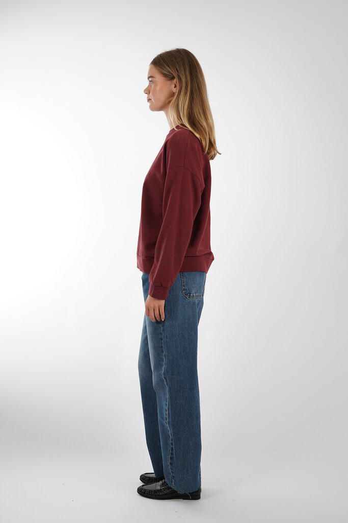 Basic Apparel BASIC APPAREL CINNA OVERSIZED SWEAT 792 BORDEAUX TRUFFLE