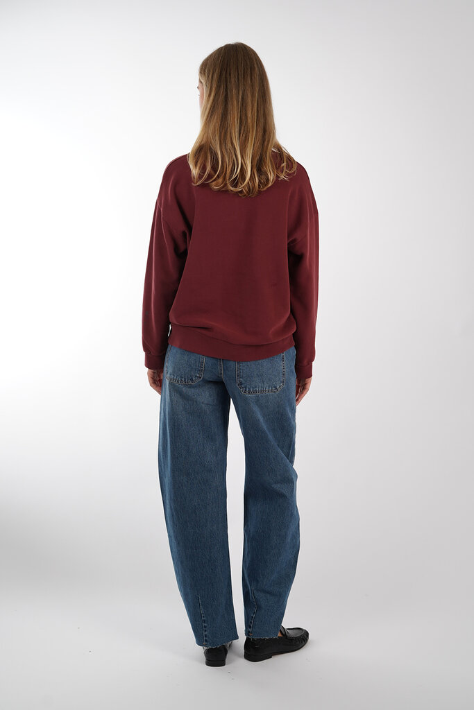 Basic Apparel BASIC APPAREL CINNA OVERSIZED SWEAT 792 BORDEAUX TRUFFLE