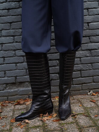 Copenhagen Studios COPENHAGEN CROCO LEATHER BOOTS