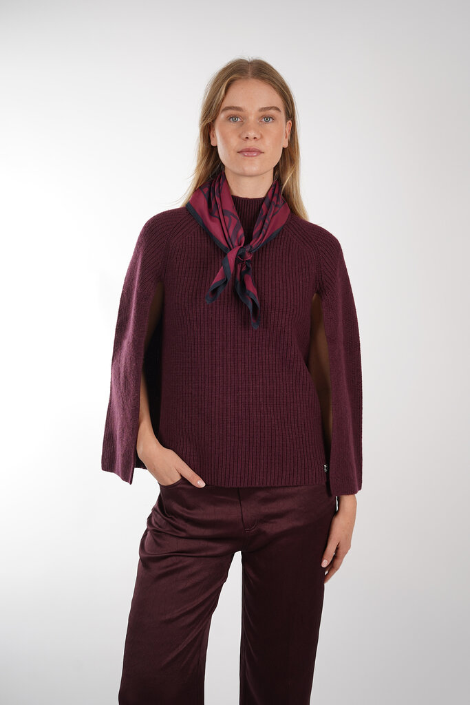 Dante 6 DANTE 6  ROMI CAPE SWEATER MULBERRY RED