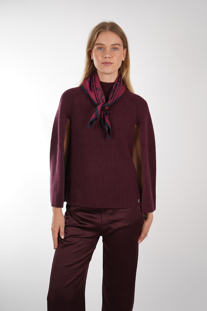 Dante 6 DANTE 6  ROMI CAPE SWEATER MULBERRY RED