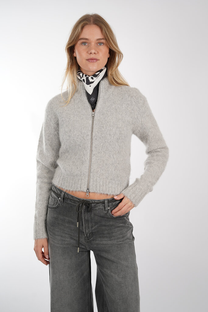 Samsoe & Samsoe SAMSOE SAMSOE SAJEANNE CARDIGAN LIGHT GREY MEL