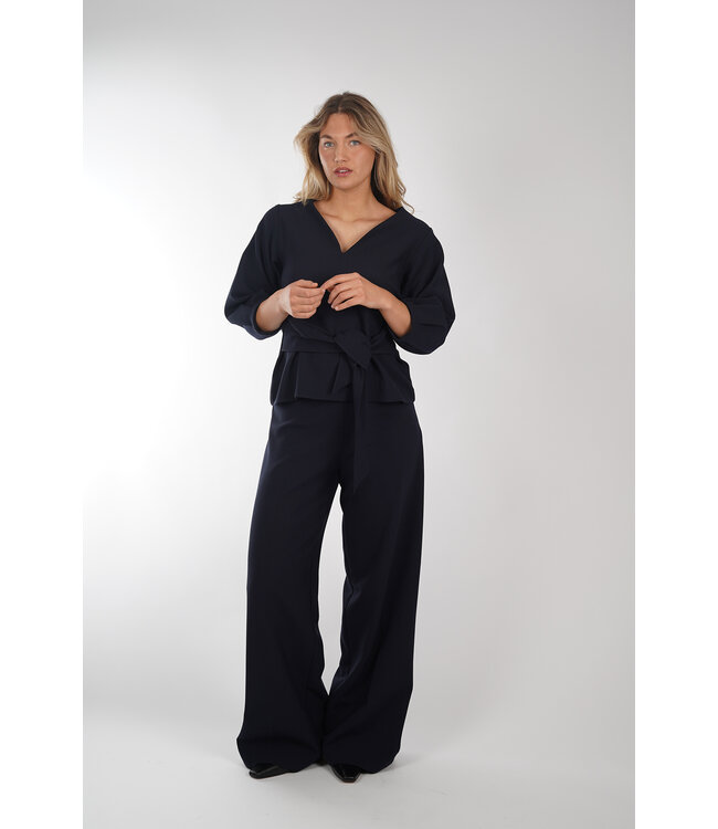 OSCAR THE COLLECTION CLAIRE TOP 187 NAVY