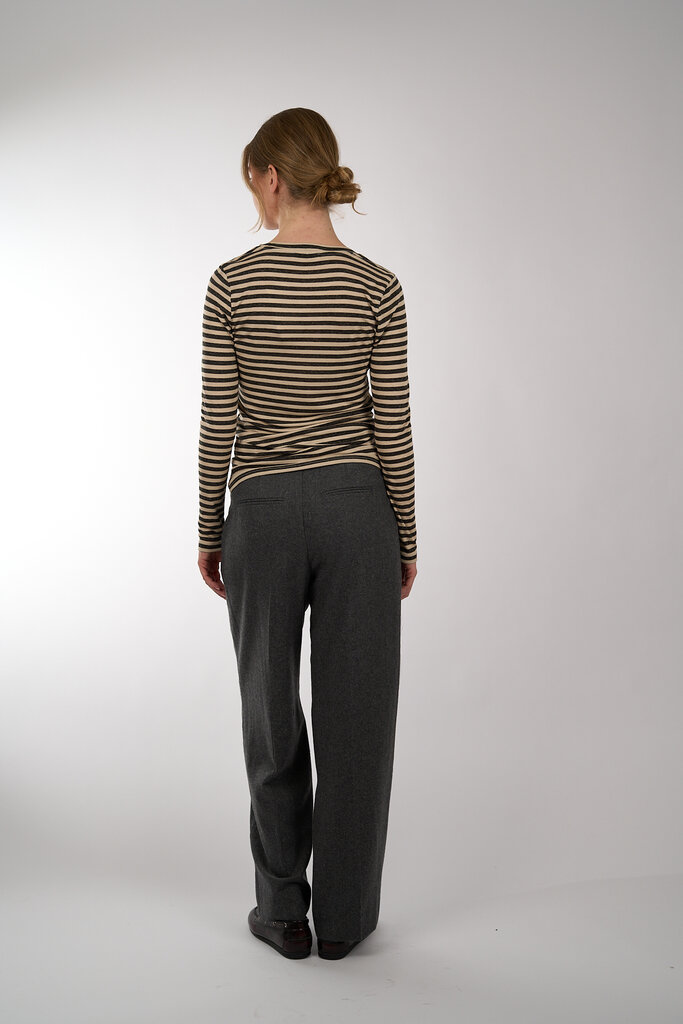 By Bar BY BAR BASIC LS STRIPE TOP 018 CHALK