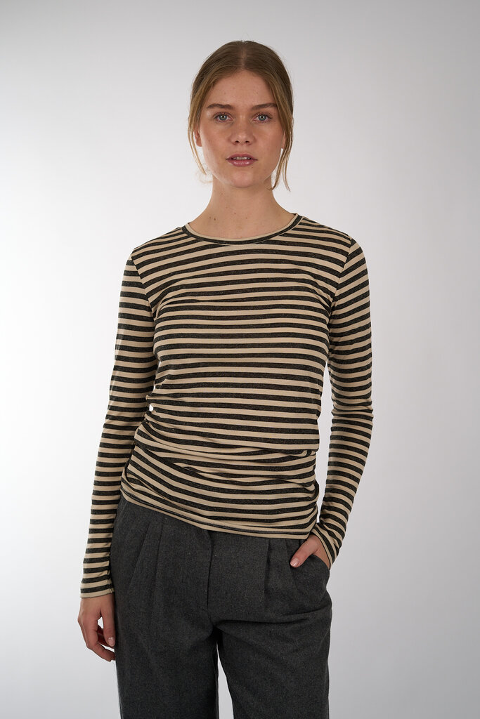 By Bar BY BAR BASIC LS STRIPE TOP 018 CHALK