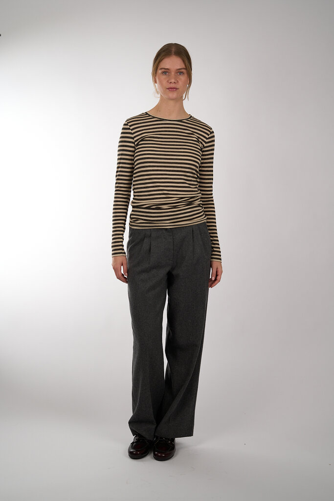 By Bar BY BAR BASIC LS STRIPE TOP 018 CHALK