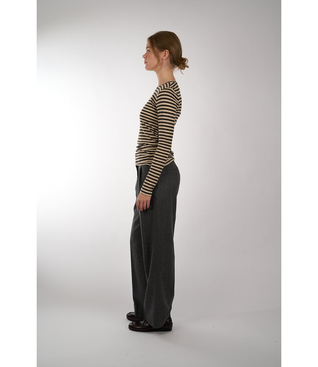 BY BAR BASIC LS STRIPE TOP 018 CHALK