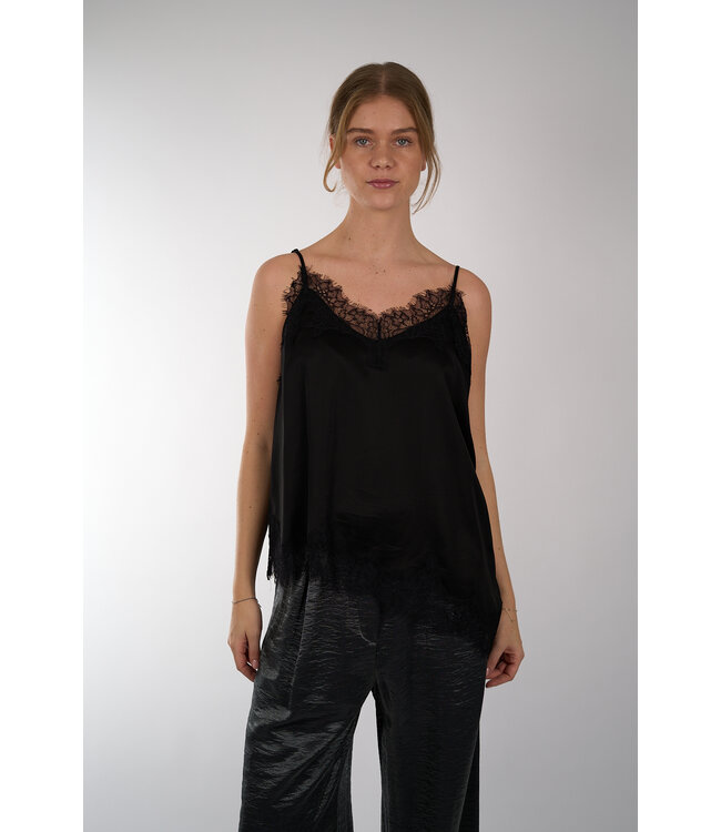 SECOND FEMALE LACIA STRAP TOP BLACK