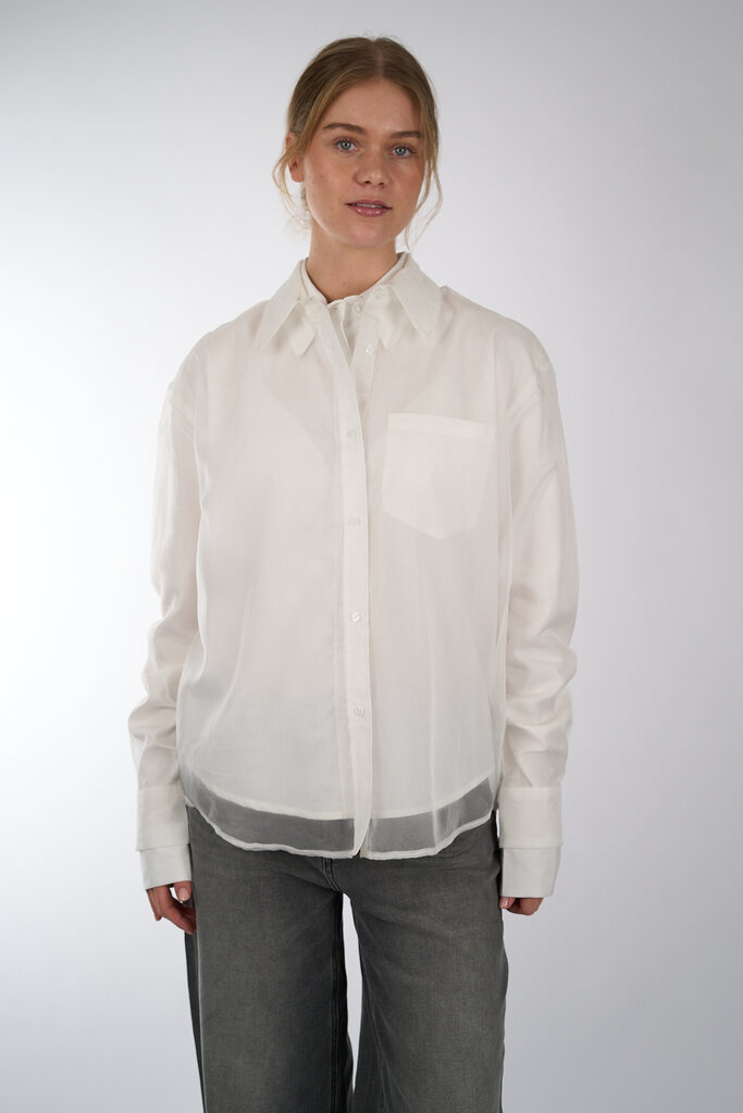 Est'Seven EST'SEVEN MESH BLOUSE WHITE