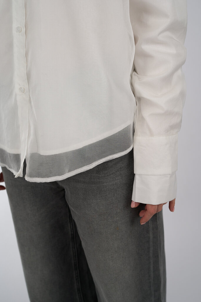 Est'Seven EST'SEVEN MESH BLOUSE WHITE