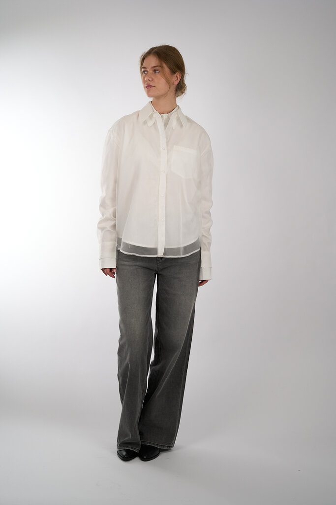 Est'Seven EST'SEVEN MESH BLOUSE WHITE