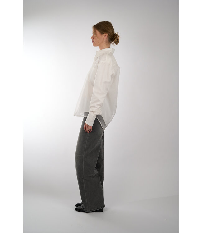 EST'SEVEN MESH BLOUSE WHITE