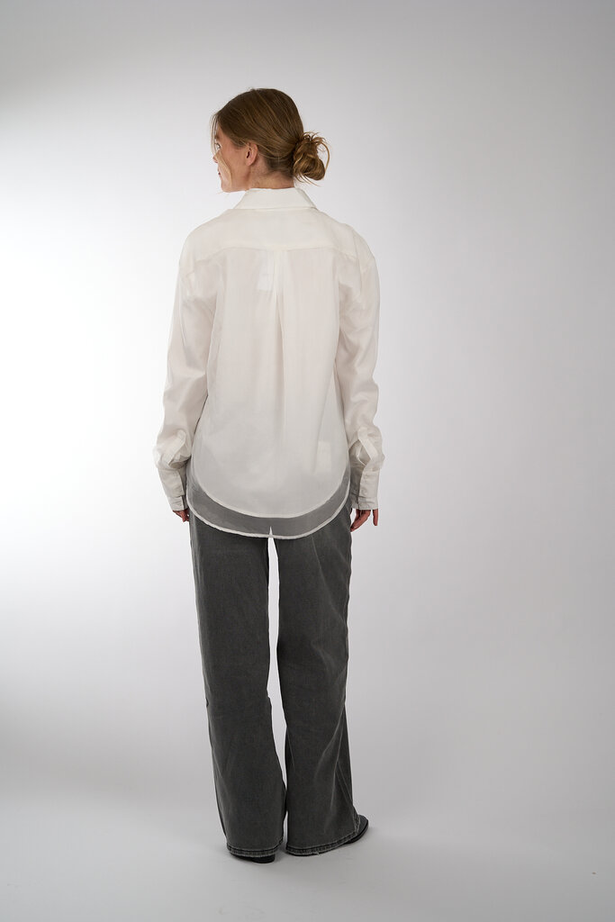 Est'Seven EST'SEVEN MESH BLOUSE WHITE