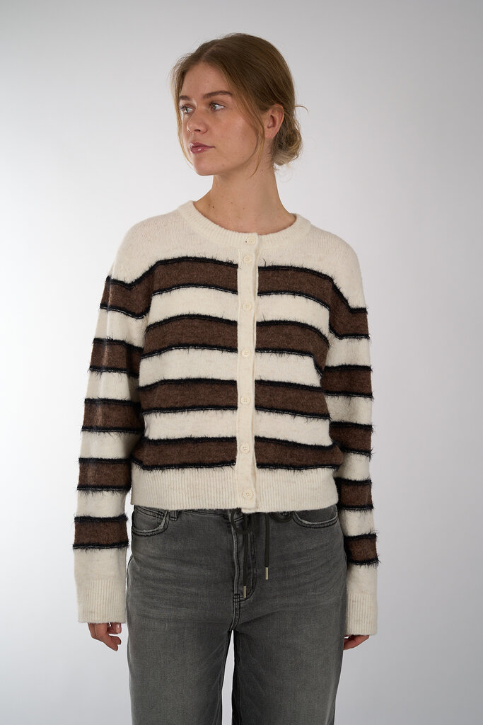 Samsoe & Samsoe SAMSOE SAMSOE SACIAN CARDIGAN BLACK COFFEE ST