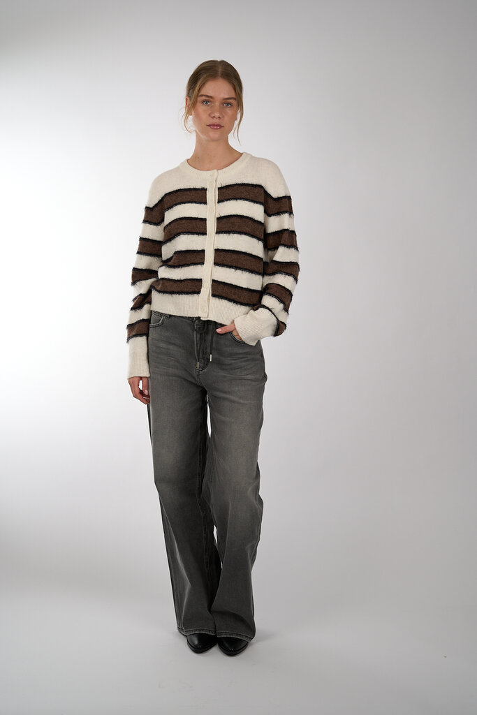 Samsoe & Samsoe SAMSOE SAMSOE SACIAN CARDIGAN BLACK COFFEE ST