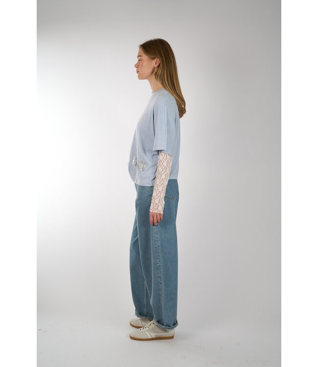 AIMEE THE LABEL YARA TEE BLUE