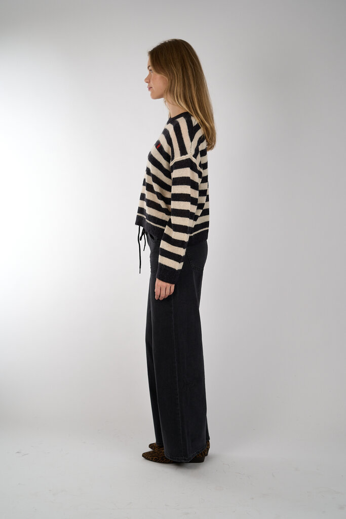 Dante 6 DANTE 6  ARIAMA STRIPE STRIPED SWEATER BLACK/CREAM