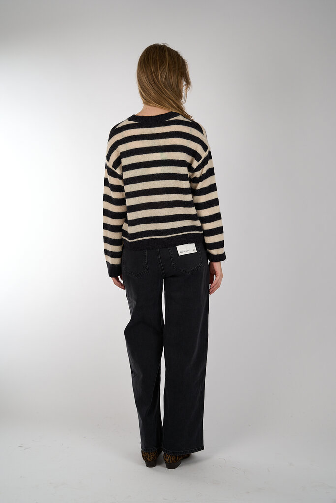 Dante 6 DANTE 6  ARIAMA STRIPE STRIPED SWEATER BLACK/CREAM