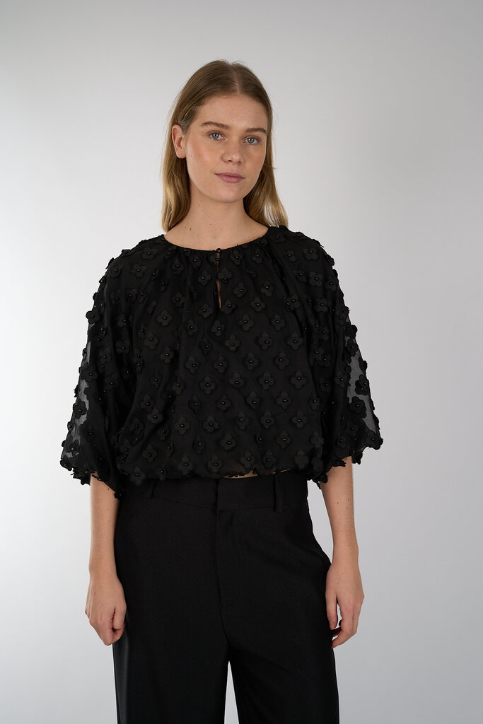 Aaiko AAIKO DELANY FLOWER PES 508 TOP BLACK