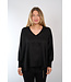 IVI 450 BLACK TUNIC BLOUSE SOLID SILK NOS