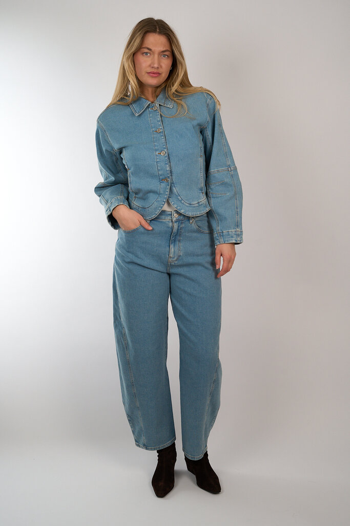 Est'Seven MSCH COPENHAGEN KOBANE TUA BARREL JEANS BLUE