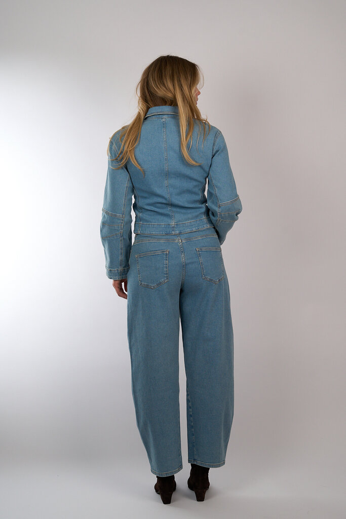 Est'Seven MSCH COPENHAGEN KOBANE TUA BARREL JEANS BLUE