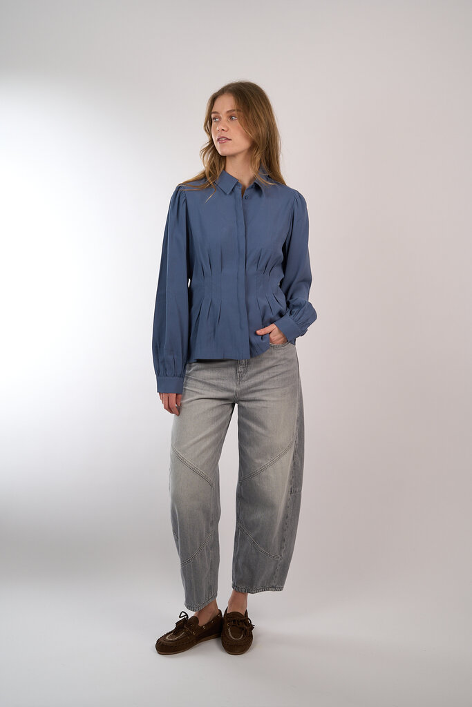 MSCH COPENHAGEN MSCH ELSA ASANA SHIRT VINTAGE INDIGO