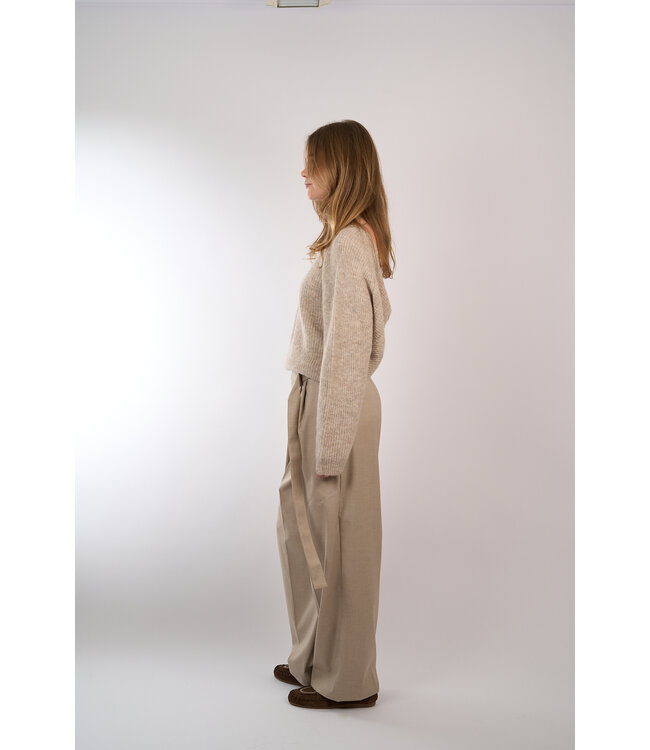 SECOND FEMALE FLARE KNIT LIGHT BEIGE