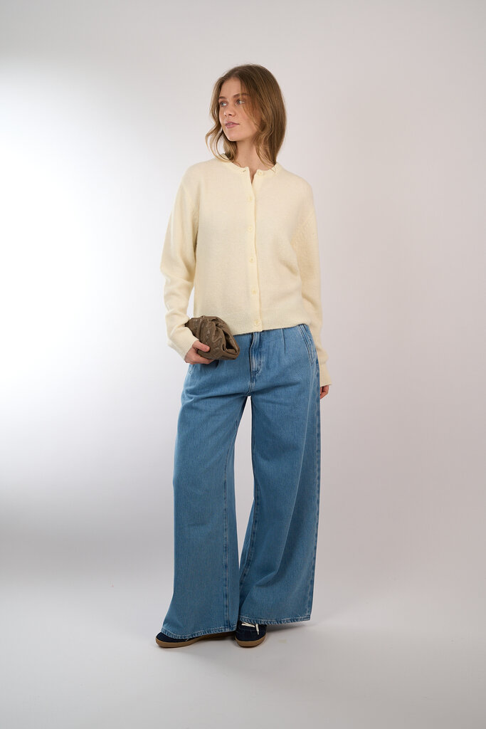 Samsoe & Samsoe SAMSOE SAMSOE NOR SHORT CARDIGAN GREEN