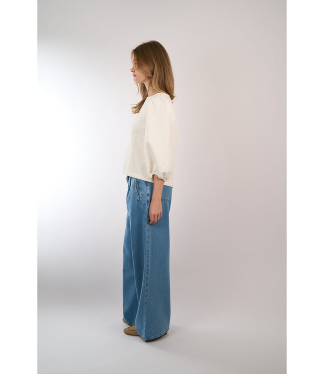 BY BAR JET CHEETAH BLOUSE OFF WHITE