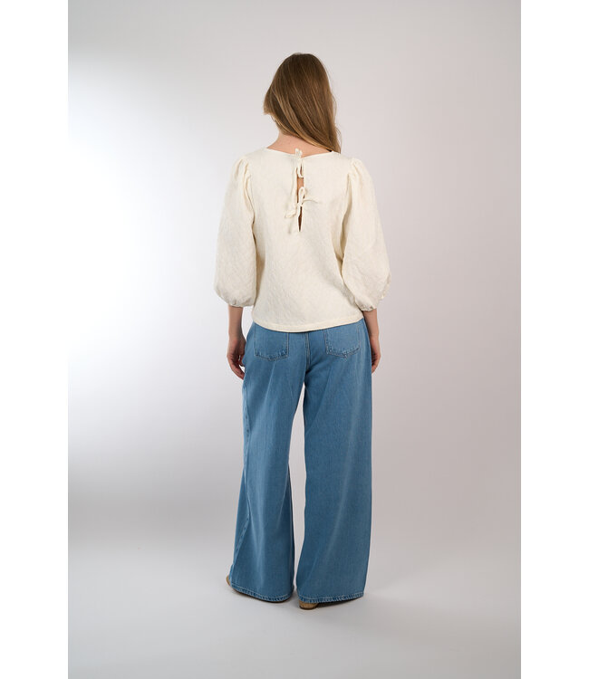 BY BAR JET CHEETAH BLOUSE OFF WHITE